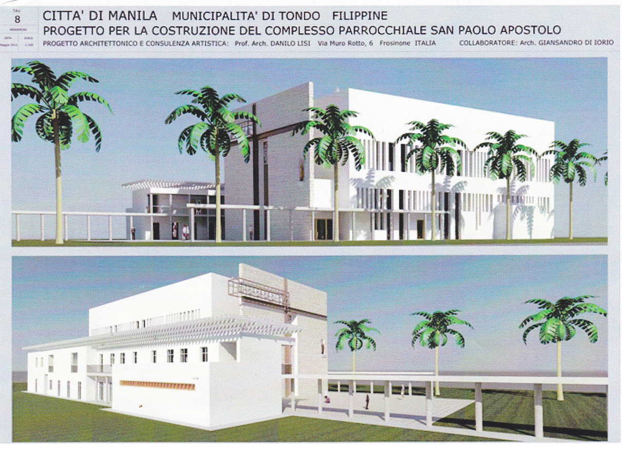 The proposed San Pablo Apostol Parish Church in Tondo. Illustration courtesy of the design and architectural team led by Architects Danilo Lisi and Giansandro di Iorio.