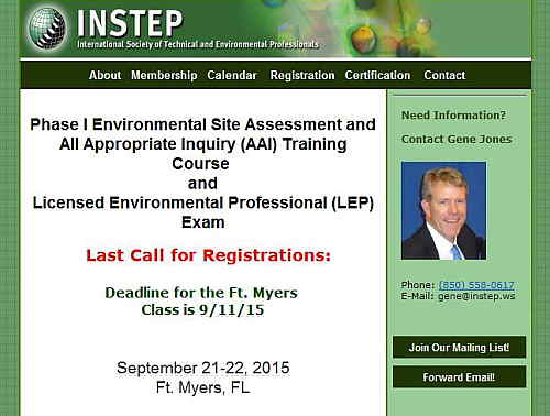 Environmental Site Assessment and AAI Training Course (Sep. 21-22, Florida)