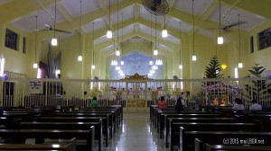 The altar at the Pink Sisters Convent in New Manila [Image by M. Velas-Suarin]