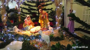 The Nativity Scene at the Pink Sisters Convent in New Manila [Image by M. Velas-Suarin]