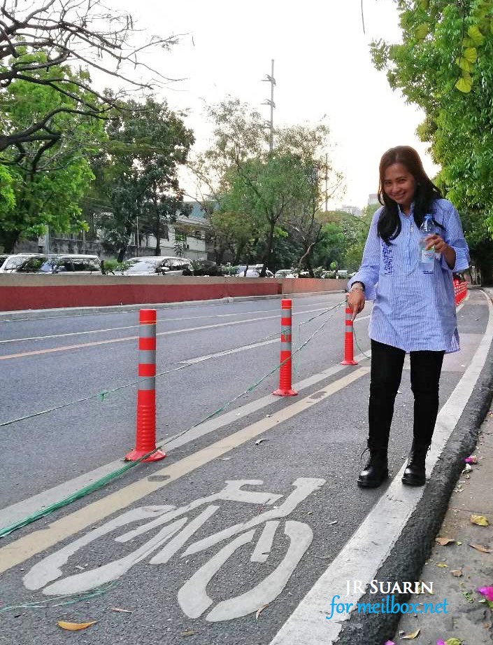 Finally, protected bike lane at Julia Vargas in Pasig City [Image by JR Suarin]